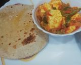 A picture of step 7 of Fulka with chilli Paneer.