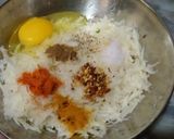A picture of step 1 of Lachha Pakora/Potato Fritters.