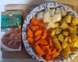 A picture of step 1 of Curry Rice.