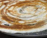 A picture of step 3 of #RSC#Plain dosa with chutney,capsicum sambar,and gun powder..
