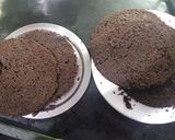 A picture of step 6 of Santa chocolate cake.