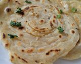 A picture of step 5 of Khasta masala lacha paratha.
