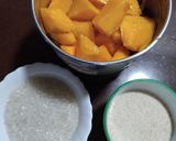 A picture of step 1 of Mango Halwa.