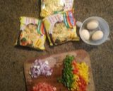 A picture of step 1 of Indomie. Pasta challenge #plus3ingredients.
