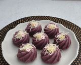 Foto langkah ke 8 dari resep Bolu Kukus Ubi Ungu Vla Keju.