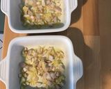 Une image de l'étape 2 de Gratin de pommes de terre à l ail,oignon basilic et mozzarella di buffala au bouillon de gambas.