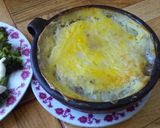 Foto del paso 4 de la receta: Pastel de papas con relleno de prietas nogadas y queso de cabra