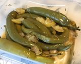 Une image de l'étape 6 de Piments verts au citron confit,romarin et huile de truffe.