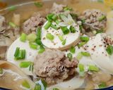 Hình bước làm 3 của món Canh đậu hũ non nấu thịt viên