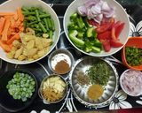 A picture of step 1 of Baby Corn and Mixed Veg Jalfrezi.