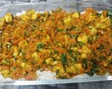 صورة لخطوة 4 من وصفة صينيه رز بدجاج والقشطه والجبن