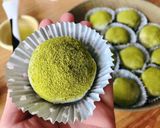 Hình bước làm 10 của món 💚 Bánh Mochi Trà Xanh Nhân Đậu Đỏ Bọc Kem Sữa (Matcha Cream Daifuku)