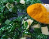 A picture of step 4 of Methi Aloo.