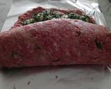 A picture of step 4 of Spinach Artichoke dip Stuffed Meatloaf.