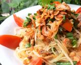 Hình bước làm 3 của món MÓN THÁI LAN: GỎI ĐU ĐỦ SOM TUM 🇹🇭