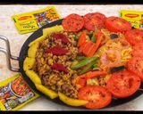 A picture of step 5 of Maggi Vermicelli Sprouts Tawa Veg Sizzler.