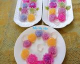 Hình bước làm 3 của món Rau câu hoa hồng 2 lớp