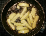 Foto del paso 5 de la receta: Tiras empanadas de pollo marinado con manzana frita