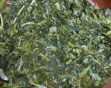 A picture of step 4 of Amaranth greens.