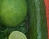 A picture of step 1 of Cucumber salad.