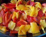 A picture of step 2 of Bell pepper salad.