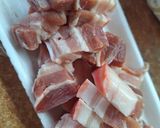 A picture of step 1 of Yakult Braised Pork Belly & Quail Eggs.