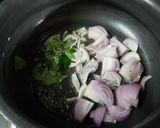A picture of step 2 of Sambhar rice.