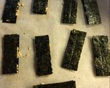 A picture of step 5 of Nori sesame snaps- vegan.