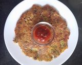 A picture of step 6 of Moong dal cabbege uttapa.