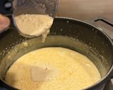 A picture of step 2 of Payesh (kheer).
