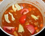 Zöldséges sertésragu recept fázis 6 fotója