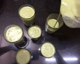 A picture of step 7 of Banana Spinach shots.