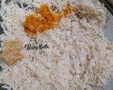 A picture of step 2 of Basanti Pulao.