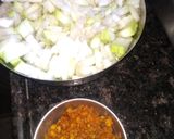 A picture of step 1 of Lauki Chana Masala.