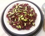 A picture of step 6 of Beetroot halwa.