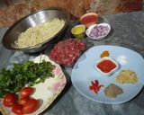 A picture of step 4 of Spicy Mutton Qeema Spaghetti🍝🍅.