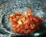 A picture of step 1 of Mango salsa.