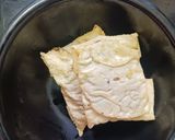 A picture of step 4 of Papad roll sabji with leftover potato.