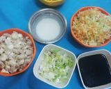 A picture of step 1 of காளான் சூப்.