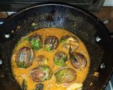 A picture of step 5 of Bharwa Masala baingan.