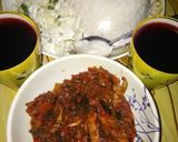 A picture of step 3 of White rice, yam and cabbage with cucumber.