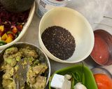 A picture of step 2 of Avocado Bhujiya with Laccha Paratha.