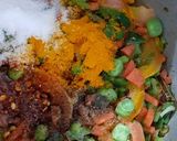 A picture of step 2 of Oats khichdi.