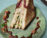A picture of step 3 of Matra cheese sandwhich.