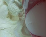 A picture of step 5 of Vanilla cup cake with butter cream frosting 😊.