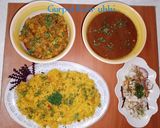 A picture of step 3 of Turmeric rice (yellow rice).