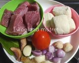 Foto langkah ke 1 dari resep Semur Tahu Daging Sapi.
