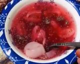 A picture of step 1 of Lychee chia drink.