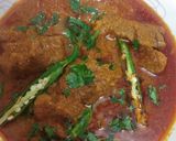 A picture of step 3 of Uttar Pradesh style bhuna gosht.