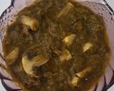 A picture of step 17 of Palak Mushroom.